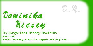 dominika micsey business card